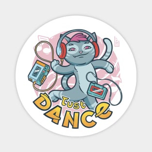 Cute Black Cat Just Dance Magnet